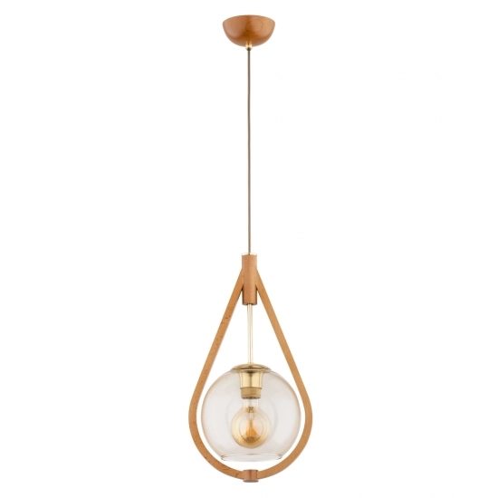Lampa wisząca GOTA DREWNIANA 1xE27 61216 ALFA