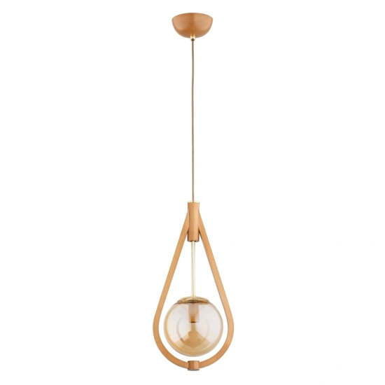 Lampa wisząca GOTA DREWNIANA 1xE14 61215 ALFA