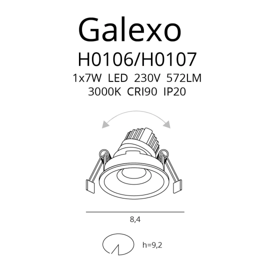Galexo H0106 Oprawa podtynkowa MaxLight