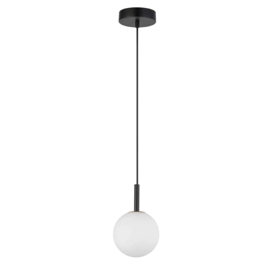 Lampa wisząca kula mleczna czarna Sigma Lighting GAMA 1 33404 - zdjęcie produktu