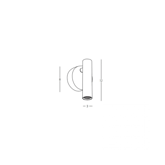 H48-G HOTEL SCONCE LED 3W 3000K METAL - ALUMINIUM GOLD Zambelis Lights