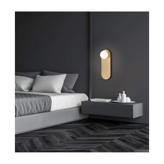 H64 BEDROOM SCONCE 1XG9 GOLD MAT Zambelis Lights