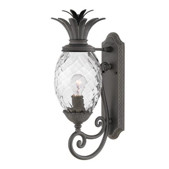 Średnia latarnia naścienna Plantation – 1 źródło światła – Czarna HK-PLANTATION-M-MB Elstead Lighting