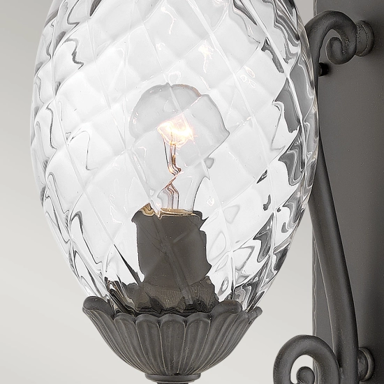Średnia latarnia naścienna Plantation – 1 źródło światła – Czarna HK-PLANTATION-M-MB Elstead Lighting