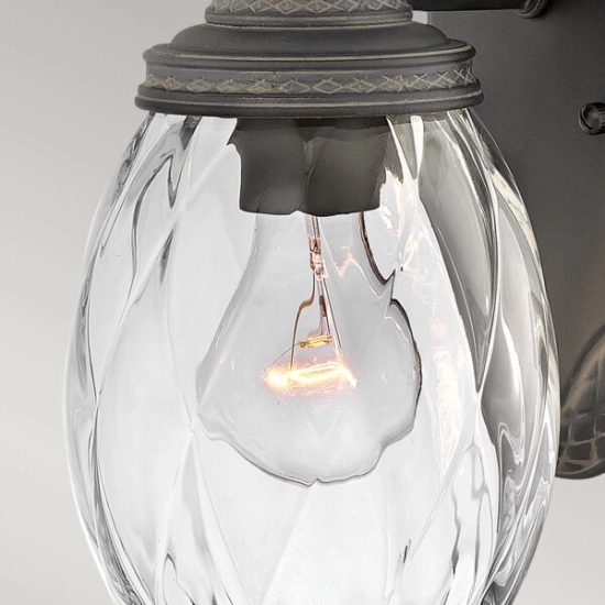Mała latarnia naścienna Plantation – 1 źródło światła – Czarna HK-PLANTATION-S-MB Elstead Lighting