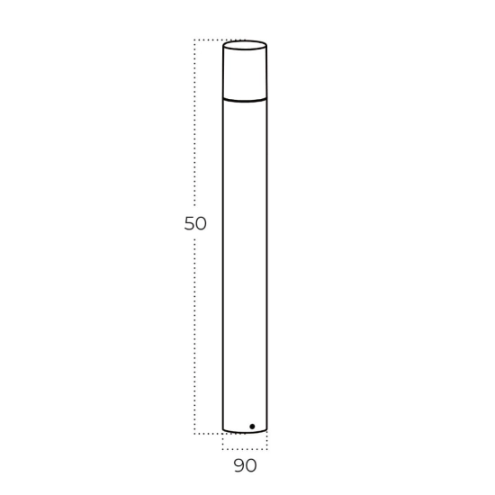 Lampa stojąca Hager AZ5865 IP54 czarny AZZARDO