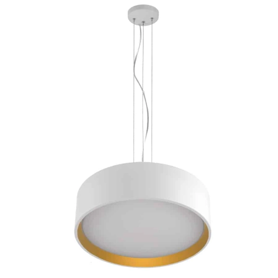kinkiecik.pl Hudson wisząca biała/złota LP-043/1P WH/GD Light Prestige