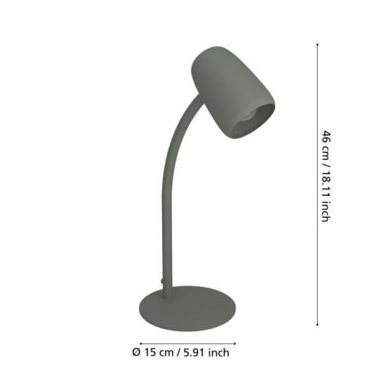 CARLO Lampa stołowa E14 Zielona 901831 EGLO