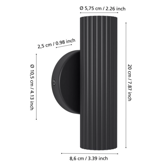 PORTILLO lampa ścienna 902032 EGLO