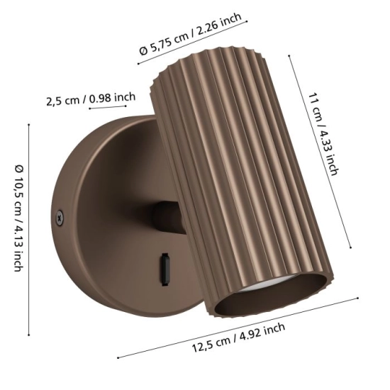 PORTILLO lampa ścienna 902035 EGLO