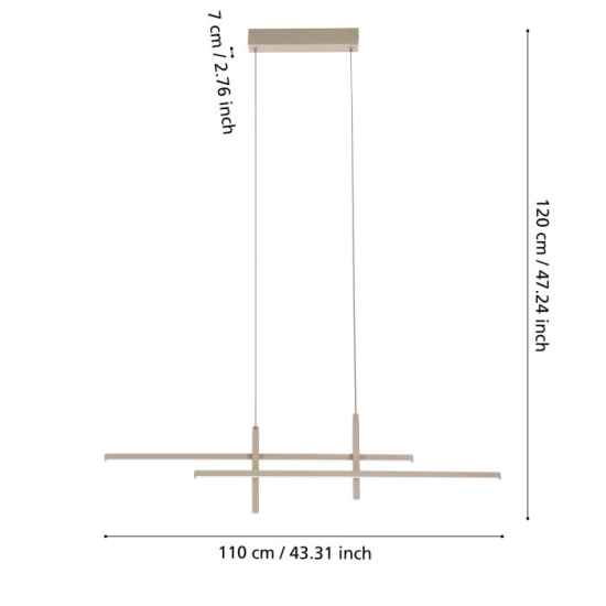 TREPILIANO Lampa wisząca 901887 EGLO