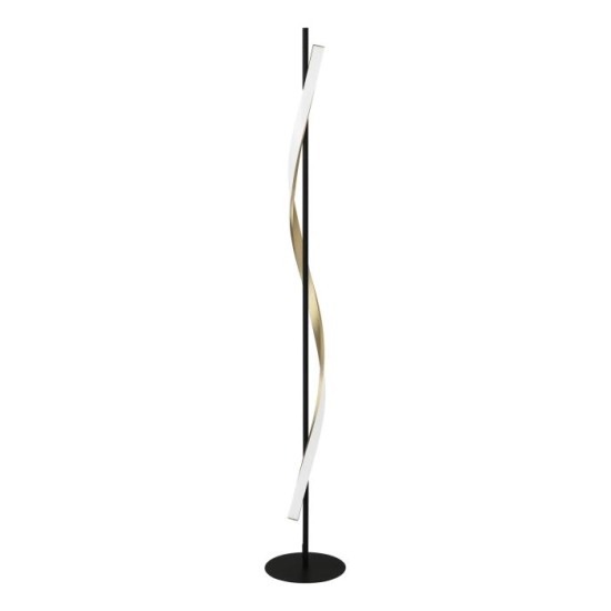 CONAPRATO Lampa podłogowa LED czarny/mosiądz 2500lm 2700-6500K 902138 EGLO