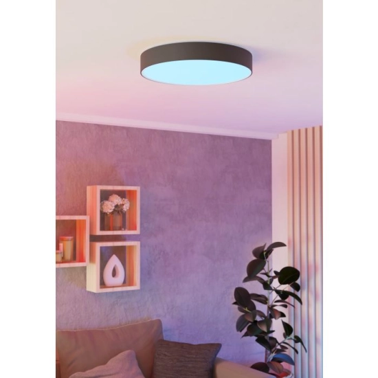 GALLIZZI-Z oprawa sufitowa LED RGB/CCT Plafon 49cm Czarny 901904 EGLO