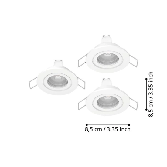 BARRANCO 3x GU10 4000K IP44 oprawa do zabudowy 902248 EGLO