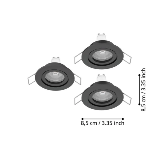BARRANCO 3x GU10 3000K IP44 oprawa do zabudowy 902237 EGLO