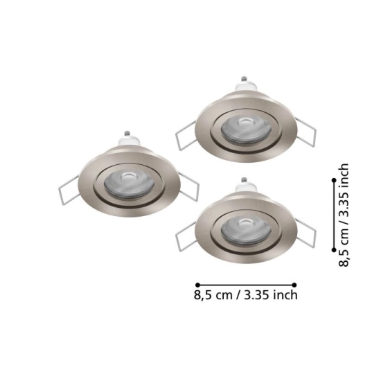 BARRANCO 3x GU10 3000K IP44 oprawa do zabudowy 902239 EGLO