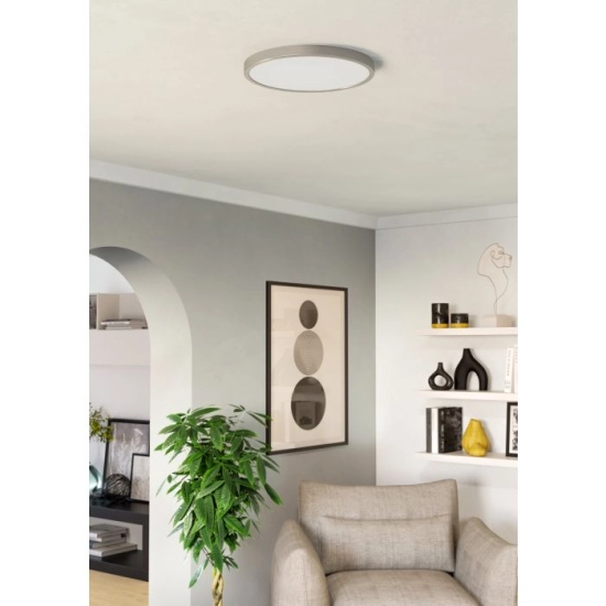 FUEVA 6-Z Plafon LED 17,5W RGB+TW IP44 nikiel mat okrągły / oprawa natynkowa 901421 EGLO
