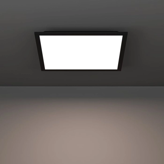 MORADILLO Plafon LED 39,5 cm czarny kwadratowy oprawa sufitowa 902369 EGLO