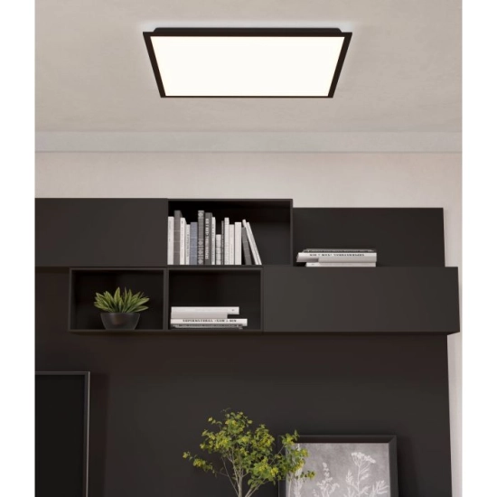 MORADILLO Plafon LED 59,5 cm czarny kwadratowy oprawa sufitowa 902371 EGLO