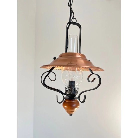 Lampa wisząca w wiejskim stylu RUSTIKA powystawowa - zdjęcie produktu