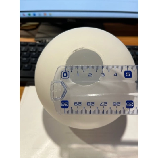 Klosz biały matowy 11,5cm kula zamknięta - zdjęcie produktu
