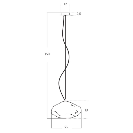 Lampa wisząca INES 35 AZ5763 AZZARDO