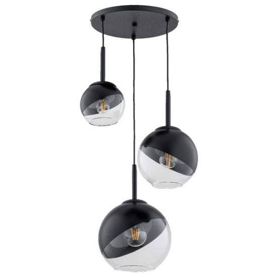 Lampa wisząca INVERO CZARNA 3xE27 62500 ALFA