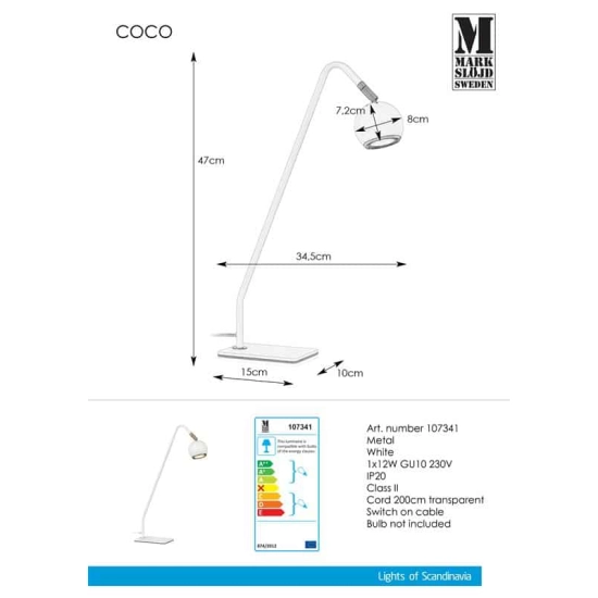 Lampa stołowa COCO 107341 Markslojd