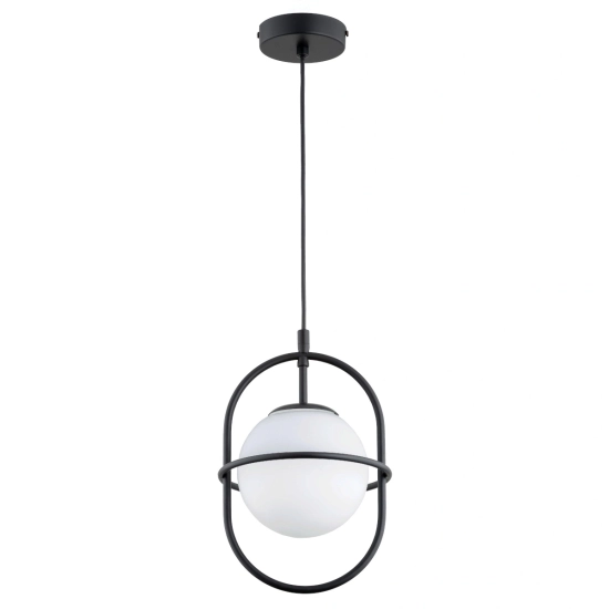 Lampa wisząca JUNO GLASS CZARNO-BIAŁA 1xE14 61284 ALFA