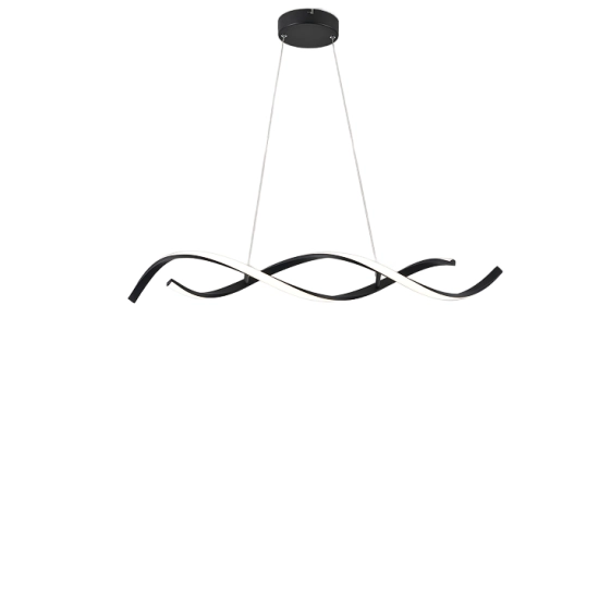 Lampa wisząca Jersey czarny mat z pilotem i ściemniaczem 336801-30 REALITY