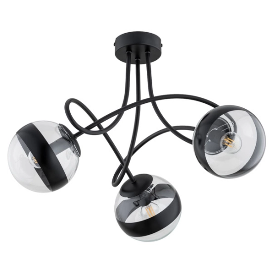 Lampa sufitowa KARO CZARNA 3xE14 62468 ALFA