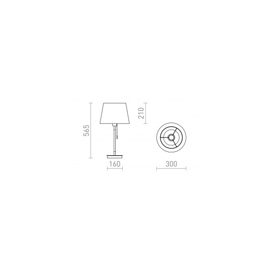 KEITH/AMBITUS 30 stołowa z USB Polycotton biała/buk 230V LED E27 15W R14039 Rendl light studio