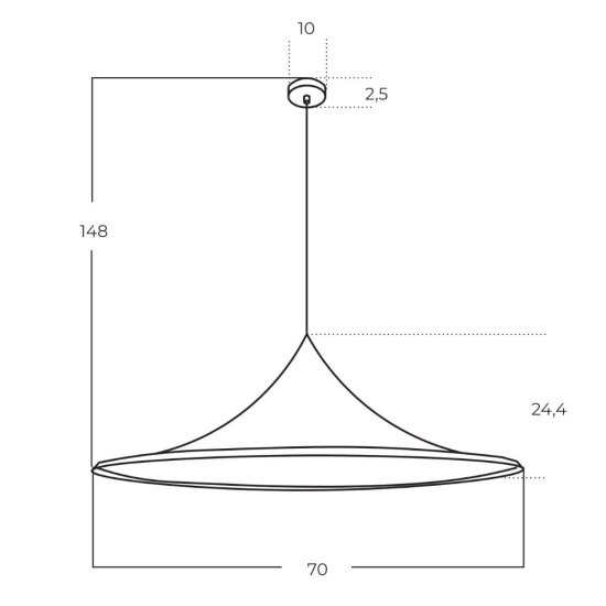 Lampa wisząca KELDAN 70 AZ5903 AZZARDO