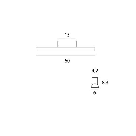 Kinkiet/Plafon Tampa 60cm 18W IP44 3000K C0241 MaxLight