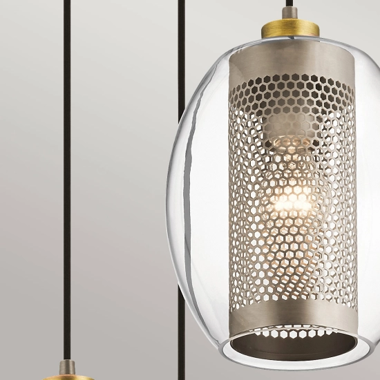 Lampa wisząca Asher II – 3 źródła światła KL-ASHER-3PC-AP Elstead Lighting
