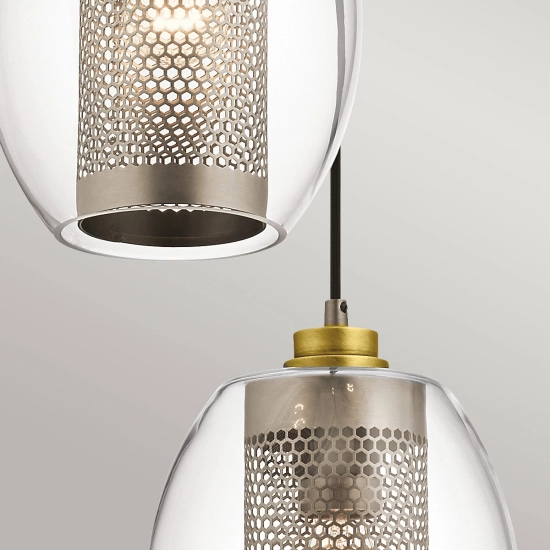 Lampa wisząca Asher II – 3 źródła światła KL-ASHER-3PC-AP Elstead Lighting