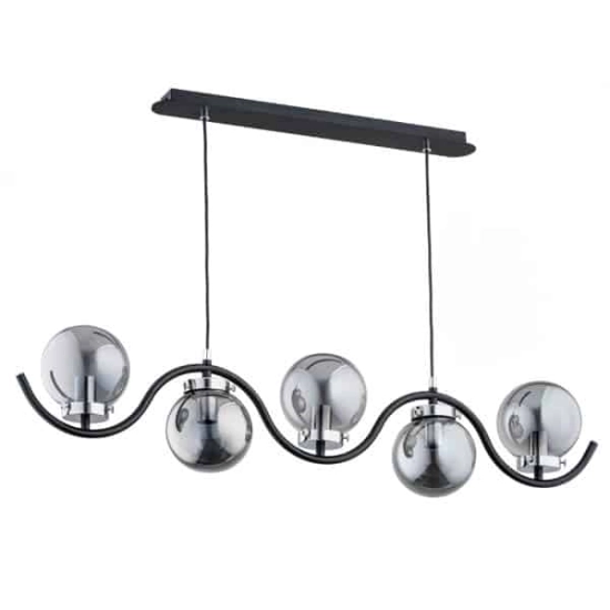 kinkiecik.pl Nowoczesna lampa wisząca KORDA CHROM OP. 5 PŁ 62153 ALFA