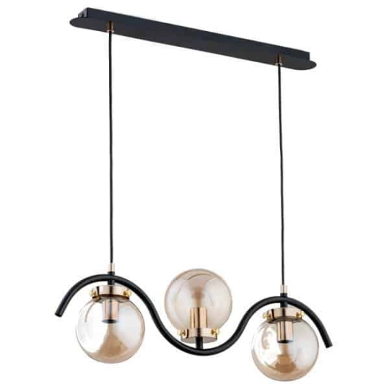 kinkiecik.pl Nowoczesna lampa wisząca KORDA GOLD OP. OŚW. 3 PŁ 62154 ALFA