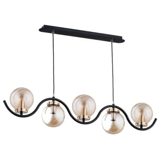 kinkiecik.pl Nowoczesna lampa wisząca KORDA GOLD OP. OŚW. 5 PŁ 62155 ALFA