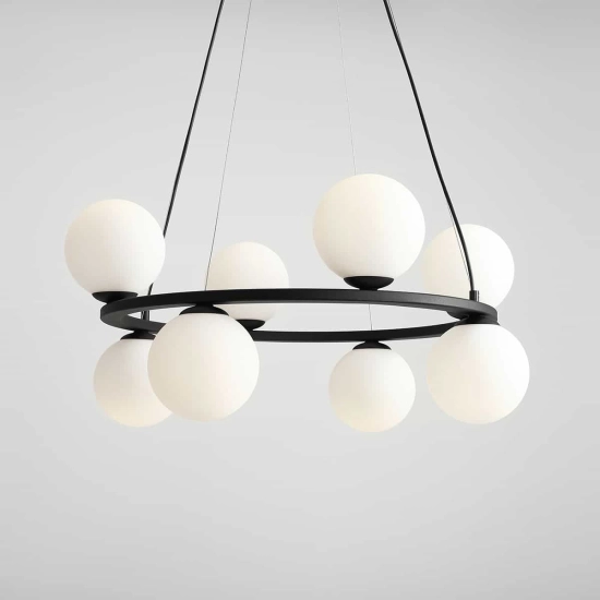 LAMPA WISZĄCA KRONE 8 CZARNY 1085P1 ALDEX - zdjęcie dodatkowe 3