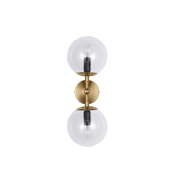 kinkiecik.pl Kinkiet złoty DORADO 2 LP-002/2W Transp. LIGHT PRESTIGE