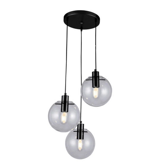 kinkiecik.pl Puerto 3 wisząca czarna LP-004/3P BK Light Prestige