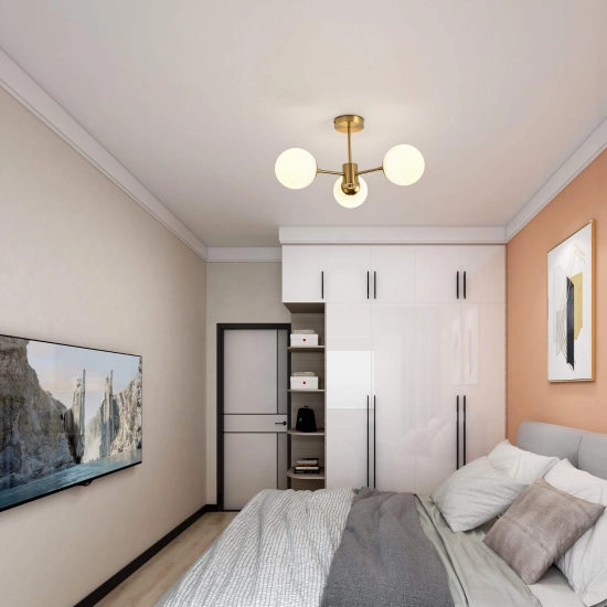 Roma 3 wisząca złota LP-1345/3P GD LIGHT PRESTIGE
