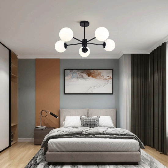Roma 5 wisząca czarna LP-1345/5P BK LIGHT PRESTIGE
