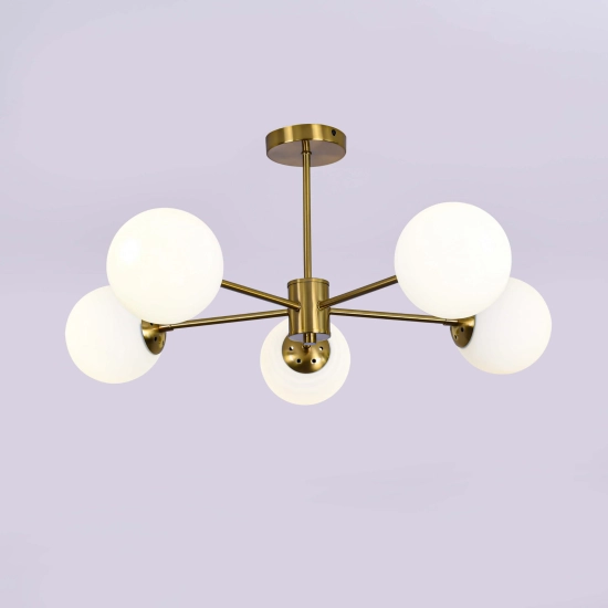 Roma 5 wisząca złota LP-1345/5P GD LIGHT PRESTIGE