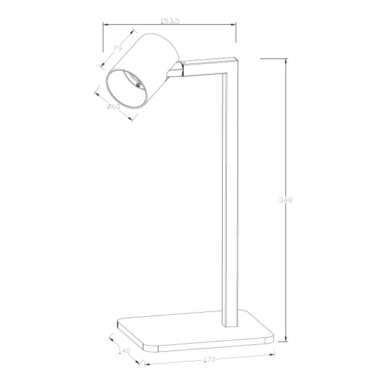 kinkiecik.pl Snow biurkowa biała LP-731/1T WH LIGHT PRESTIGE