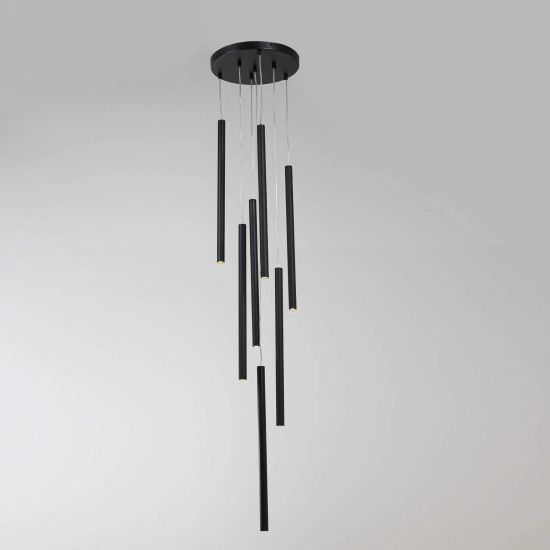 Lungo 7 czarna lampa wisząca LP-894/7P BK Light Prestige