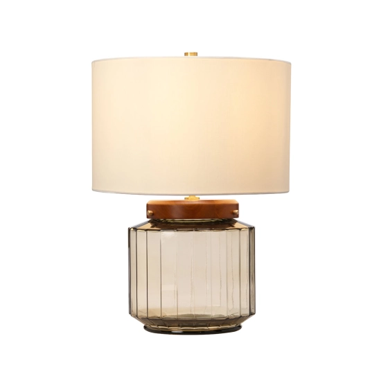 Lampa stołowa Luga – 1 źródło światła – Przydymione szkło LUGA-TL-SMOKE Elstead Lighting