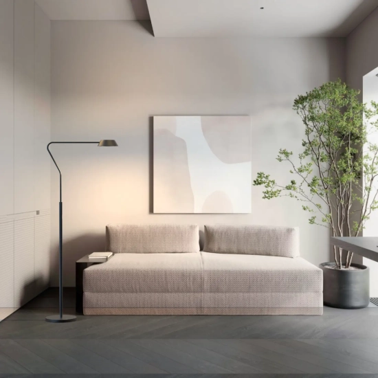 Lampa Stojąca Garta Dotykowa LED czarna FL0105-BK yaskr