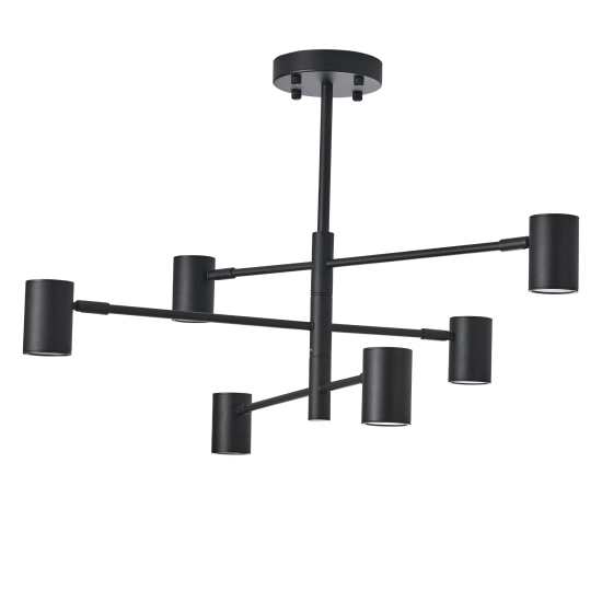 Lampa Sufitowa Noe 6xGU10 czarna PLC0102-BK yaskr